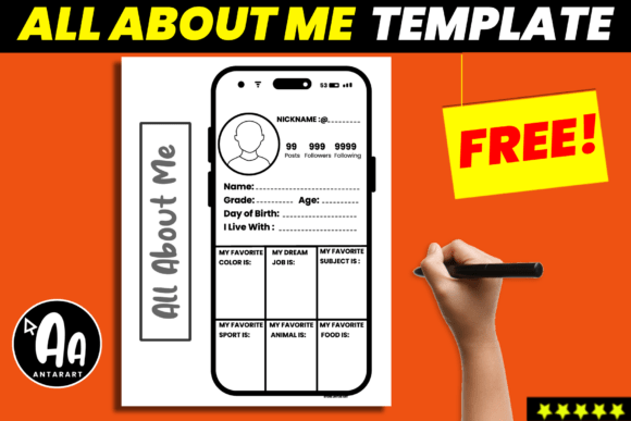 All About Me Instagram Template Poster: A Creative Back-to-School Tool