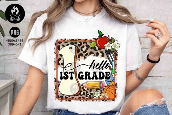 Hello 1st Grade PNG Leopard Print: A Practical Guide for Back-to-School Creations