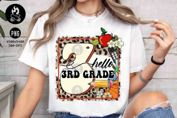 Hello 3rd Grade PNG Leopard Print: The Ultimate Back-to-School Statement