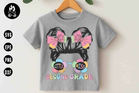 Little Miss Second Grade SVG,SchoolVibes: Back-to-School Style