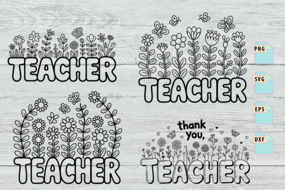 Teacher Svg, Floral Teacher Svg Bundle Evaluation