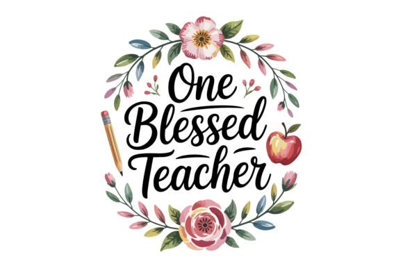 Unlock Your POD Success with the One Blessed Teacher SVG T-Shirt Design
